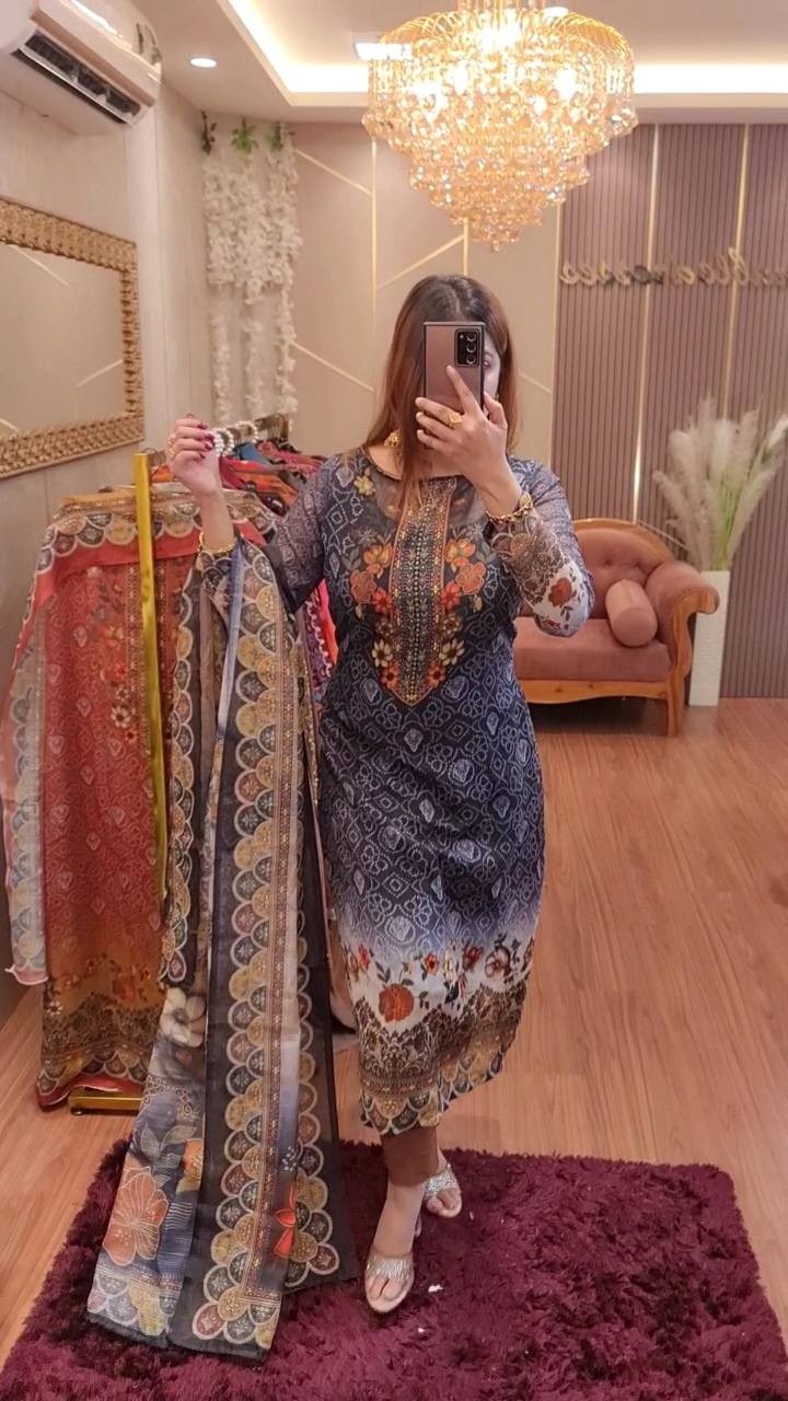 Hn Chunri Print (Ash)